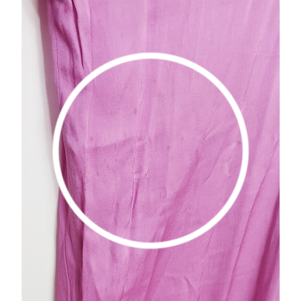 Zara Xl satin wide leg high rise trouser pants orchid silky feel quiet luxury - Picture 7 of 12